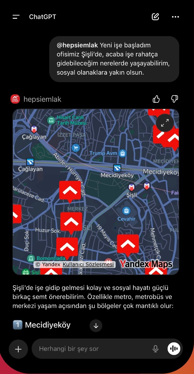 Hepsiemlak ChatGPT app, official launch visual